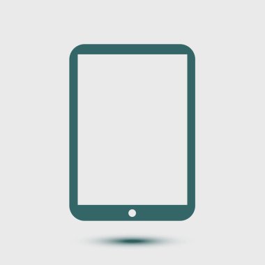 Modern dijital tablet Pc simgesi. Düz tasarım simgesi. 