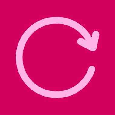 Dairesel ok işareti simge vektör. Sağa taşır oku.