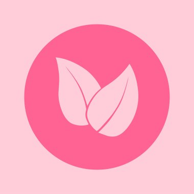 Yaprak simgesi. Taze doğal ürün simgesi. Organik ürün işareti. Düz tasarım stili.