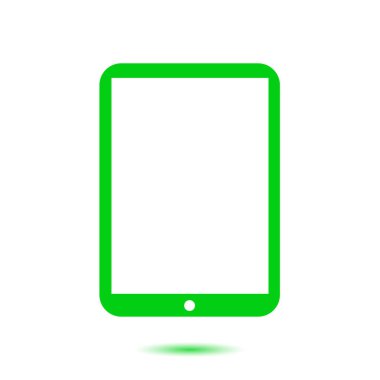 Modern dijital tablet Pc simgesi. Düz tasarım simgesi. 