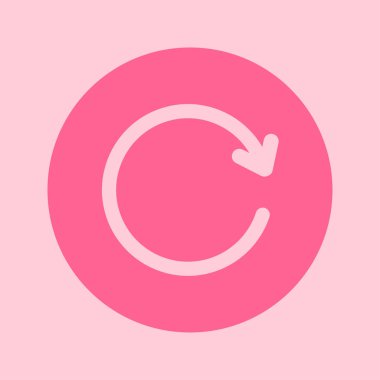 Dairesel ok işareti simge vektör. Sağa taşır oku.