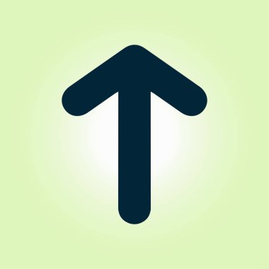 Ok simgesi. Kara navigasyonu için işaretçi yönünü.