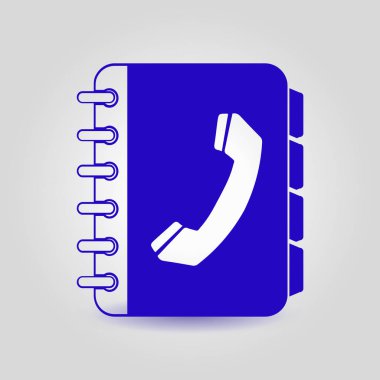 Telefon Rehberi düz simgesi. Düz tasarım stili.