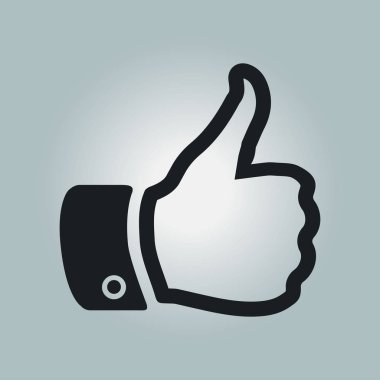 Simge gibi. El parmak tabela. Sembol başparmak. Düz tasarım stili. 