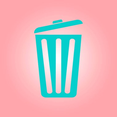 Çöp kutusu simgesini. Sil, Çöp Kutusu'na taşıyın, disk alanı temizleyin. Vektör çizim.