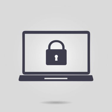 Internet güvenlik kavramı simgesi. Kimlik ve koruma simgesi.