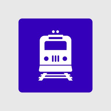Tren simgesi. Metro sembolü. Tren istasyonu işareti.