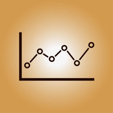 Grafik grafik simgesi. Diyagram simgesi. Düz tasarım stili.