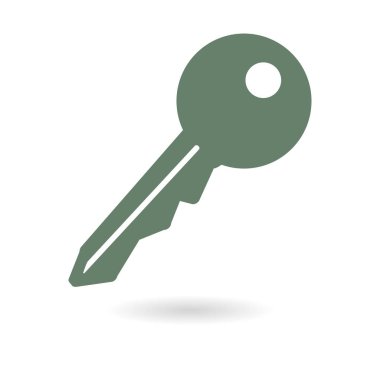 Anahtar simgesi. Kilit simgesi. Güvenlik işareti. Düz tasarım stili.