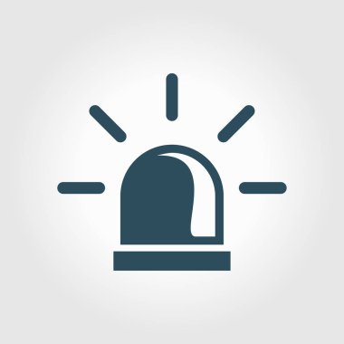 Polis tek simge. Alarm güç düğmesi. Polis seslenmek düğme.