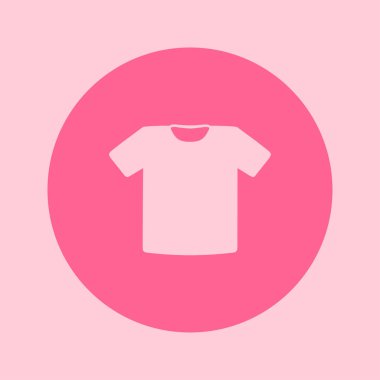 T-shirt işareti simgesi. Giysi sembolü. Düz tasarım stili.
