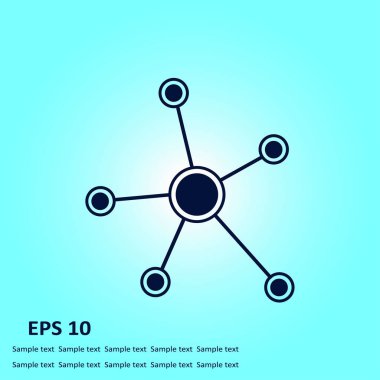 Sosyal ağ tek simge. Küresel teknoloji. İş sosyal bağlantıları ağ.