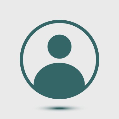 Bağlantı işareti. Kullanıcı işareti simgesi. Kişi sembolü. İnsan avatar. Düz stil. 