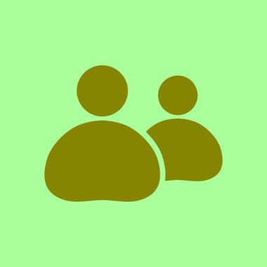 İnsanlar ya da sosyal işareti simgesi. Lider ve onun takipçisi.