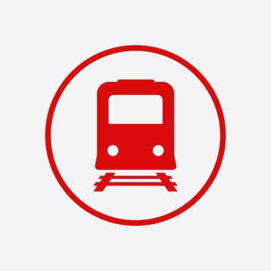 Tren simgesi. Metro sembolü. Tren istasyonu işareti.