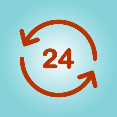 Saat saat etrafında bir gün simgesini açın. Rozet-saat çalışma süresi.