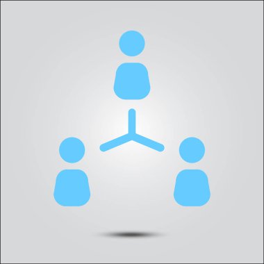 İletişim konsepti. Sosyal ağ tek simgesi. Küresel teknoloji İş dünyasındaki sosyal bağlantılar ağı.