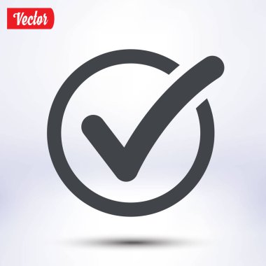 Basit işaretleme simgesi, vektör illüstrasyonu