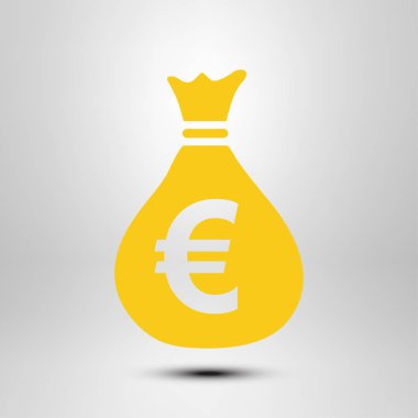 Euro para birimi simgesini EUR'dir. Düz tasarım stili. 