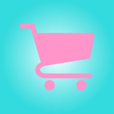 Grafik alışveriş düz simgesi. Bir ürünü Sepete Ekle.