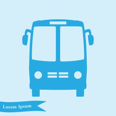 Otobüs simgesi. Lokomotif sembolü. Uluslararası Turizm trafik. Rahat Araçlar.