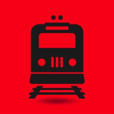 Tren simgesi. Metro sembolü. Tren istasyonu işareti.