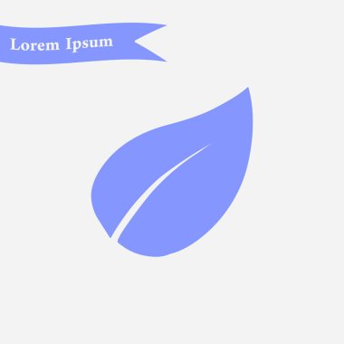 Yaprak simgesi. Taze doğal ürün. Organik ürün simgesi. Düz tasarım stili.