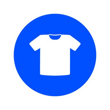 T-shirt işareti simgesi. Giysi sembolü. Düz tasarım stili.