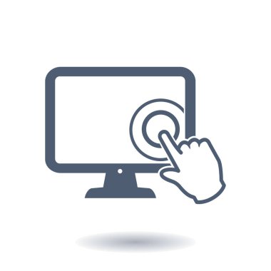 Ekran monitör simgeye dokunun. İşaretçi işaret.