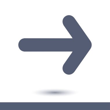 Ok simgesi. Kara navigasyonu için işaretçi yönünü.