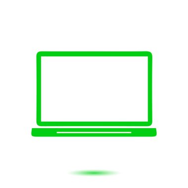 Laptop, vektör çizim basit simgesi