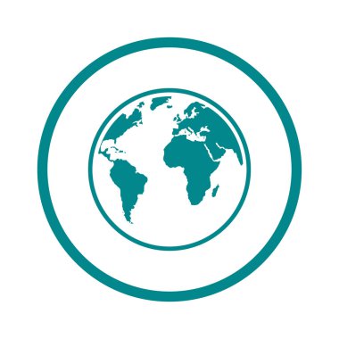 Küre simgesi. Dünya gezegeninde seyahat. Dünya çapında seyahat.