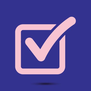 Kontrol listesi simgesi. Kutu işaretinde işaretle.