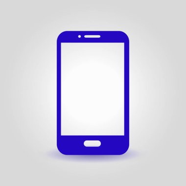 Smartphone simge vektör Illustration. Düz tasarım stili. 