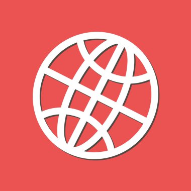 Küre simgesi. Düz tasarım stili dünya vektör simgeler.