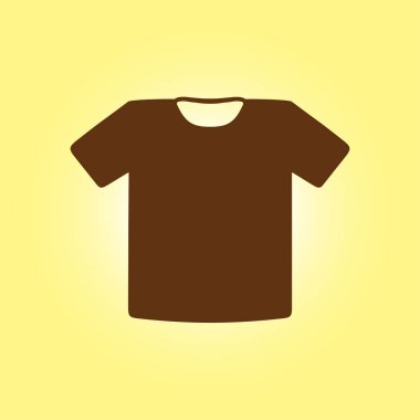 T-shirt işareti simgesi. Giysi sembolü. Düz tasarım stili.