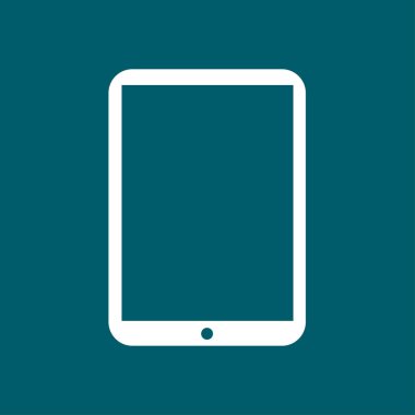 Modern dijital tablet Pc simgesi. Düz tasarım simgesi. 