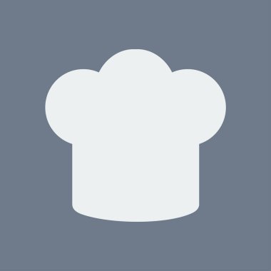 Chef şapka işareti simgesi. Şapka pişirme sembolü.