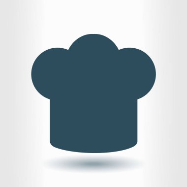 Chef şapka işareti simgesi. Şapka pişirme sembolü.
