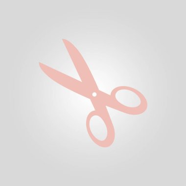 Makas simgesi. Mark burayı kes. Düz tasarım.