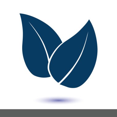 Yaprak simgesi. Taze doğal ürün simgesi. Organik ürün işareti. Düz tasarım stili.