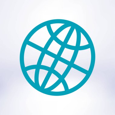 Küre simgesi. Düz tasarım stili dünya vektör simgeler.