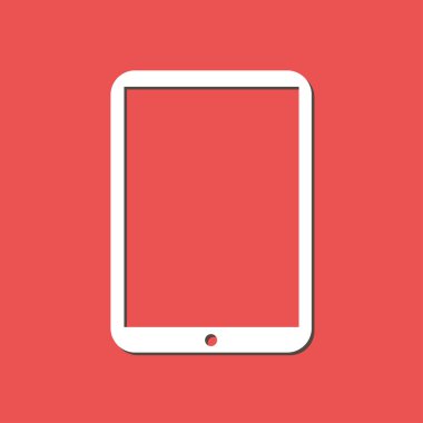 Modern dijital tablet Pc simgesi. Düz tasarım simgesi. 