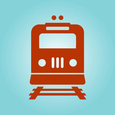 Tren simgesi. Metro sembolü. Tren istasyonu işareti.