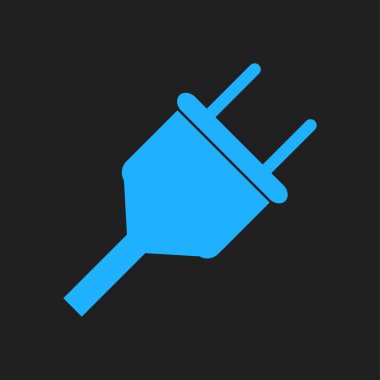 Vektör elektrik prizinden sembolü. Web düz simgesi.