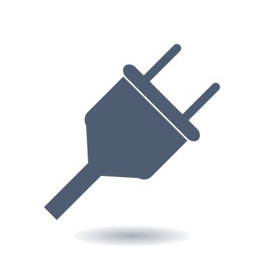 Vektör elektrik prizinden sembolü. Web düz simgesi.