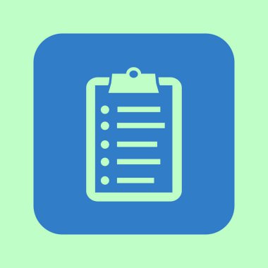 Listesi vektör simgesini denetleyin. Alışveriş listesi simgesi. Düz tasarım stili.