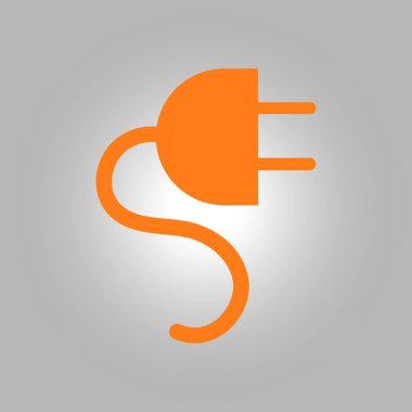 Vektör elektrik prizinden sembolü. Web düz simgesi.