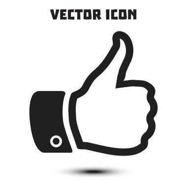 Simge gibi. El parmak tabela. Sembol başparmak. Düz tasarım stili. 