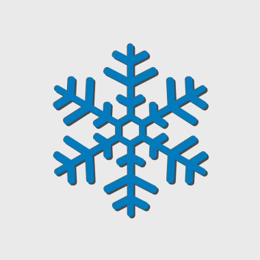 Kar tanesi simgesi. Yılbaşı Dekorasyonu. Tüm Noel ve yeni yıl kutlamak için.